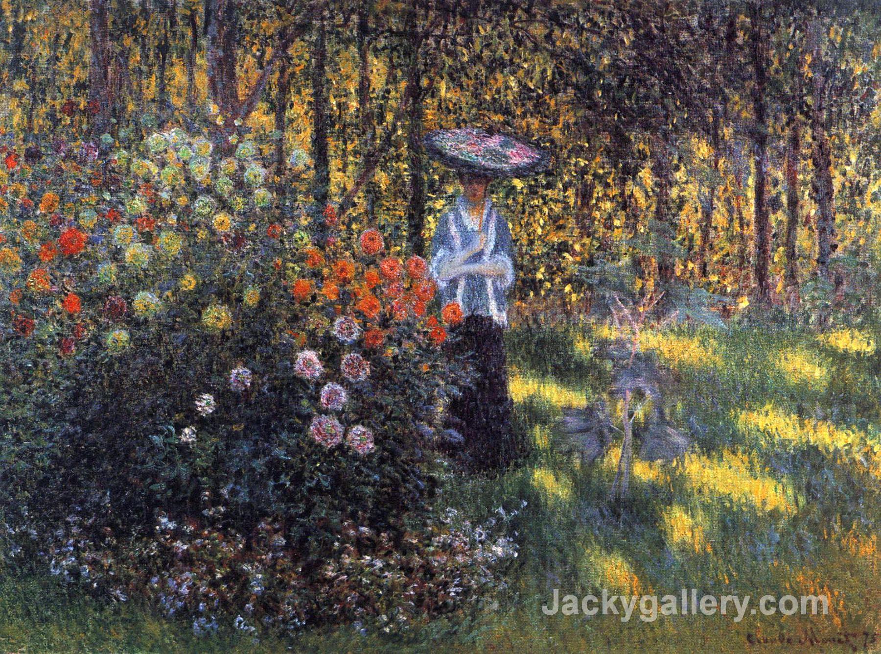 Woman with a Parasol in the Garden in Argenteuil by Claude Monet paintings reproduction